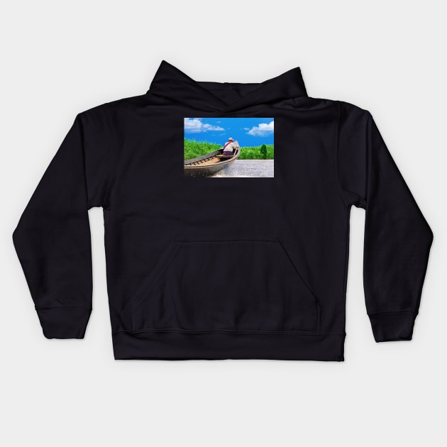 Inle Taxi. Kids Hoodie by bulljup